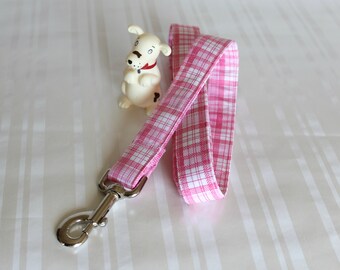 Dog Leash, Pink Leash, Plaid Dog Leash, Dog Lead, Custom Dog Leash, Long Leash, Cute Dog Leash, Traffic Leash, 5 ft Leash, Phoebe Leash