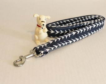 Dog Leash, Blue and White Dog Leash, 1" Dog Leash, Dog Lead, Traffic Leash, 5 ft Dog Leash, Long Leash,Custom Leash,Fabric Leash,Rufus Leash