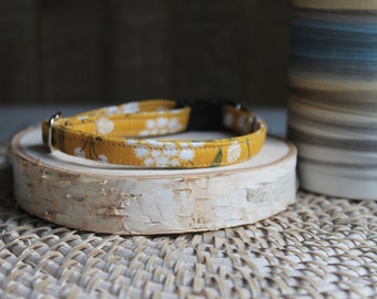 Collar para gatos, collar amarillo para gatos, collar floral para perros, collar para gatos que se rompe, collar amarillo para perros, que no se rompe, collar personalizado para mascotas, gato, regalos para mascotas