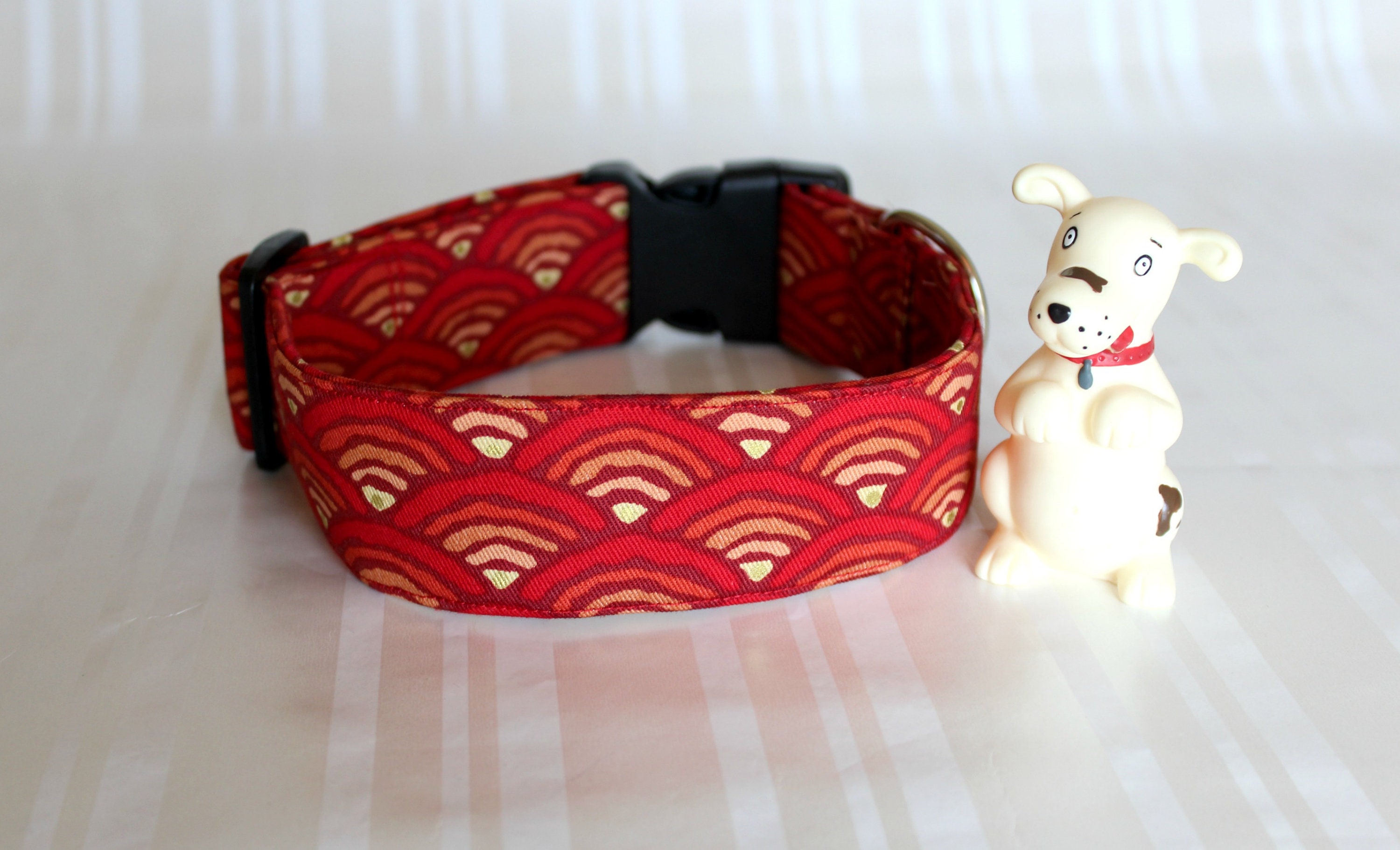 Dog Collar Red Dog Collar Trendy Dog Collars Custom Dog Etsy
