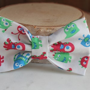 Dog Bow Tie, Green Red Dog Bow Tie, Little Monster Dog Bow Tie, Animal Print Bow Tie, Cat Bow Tie, Pet Accessories, Pet Gifts, Pet Bow Ties image 1