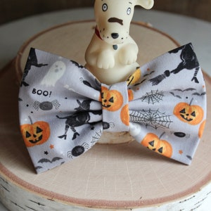 Halloween Dog Collar Bow Tie, Pumpkin Cat Bow Tie, Fall Doggie Bow Tie, Black Witches Bow Tie, Pet Accessories, Pet Gifts,Halloween Bow Ties image 3