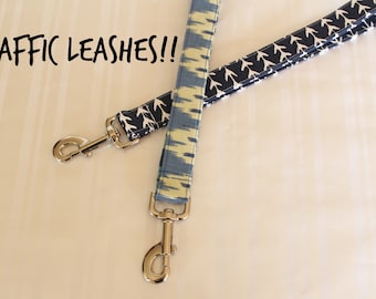 Traffic Dog Leash, Blue Green Dog Leash, 1" Dog Leash,Dog Lead, Traffic Fabric Leash, Stylish Dog Leash, Gifts for Pets, Luke