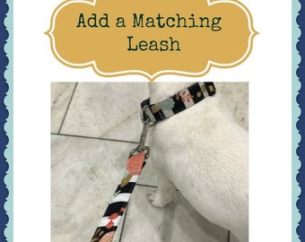 Matching Leash, Dog Leash, 4 ft leash, 5 ft leash, 6 ft leash, Any Length Dog Leash, Pet Leash, Gifts for Pets