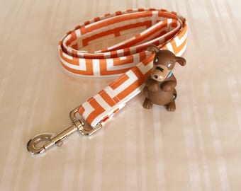 Dog Leash, Orange White Dog Leash, Dog Leash, 1" Dog Leash, Handmade Dog Leash, Dog Lead, Any Length Dog Leash, Pet Leash, Custom Dog Leash