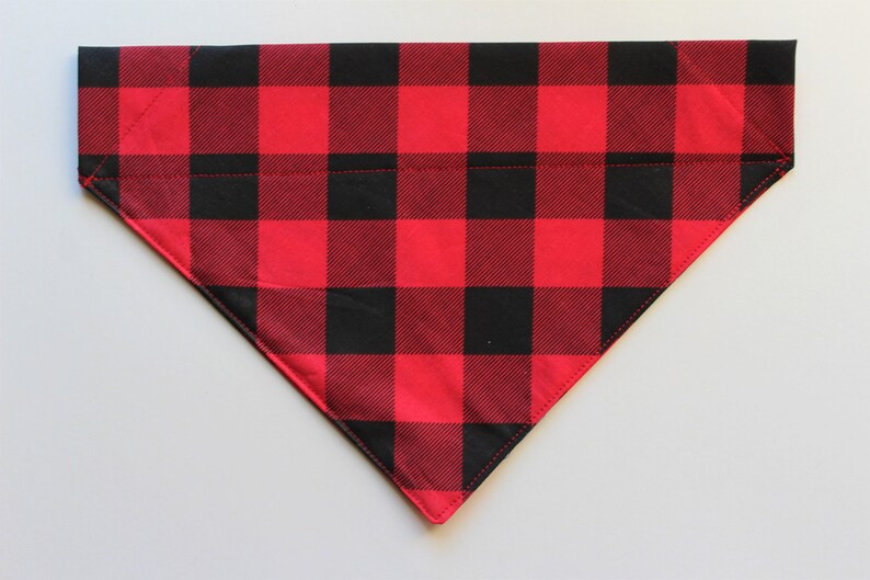 Dog Scarfs Cat Scarfs Red Plaid Bandanas Cute Bandanas Over the Collar Bandanas Pet Gifts Dog Bandanas Collar Bandanas Cat Bandanas