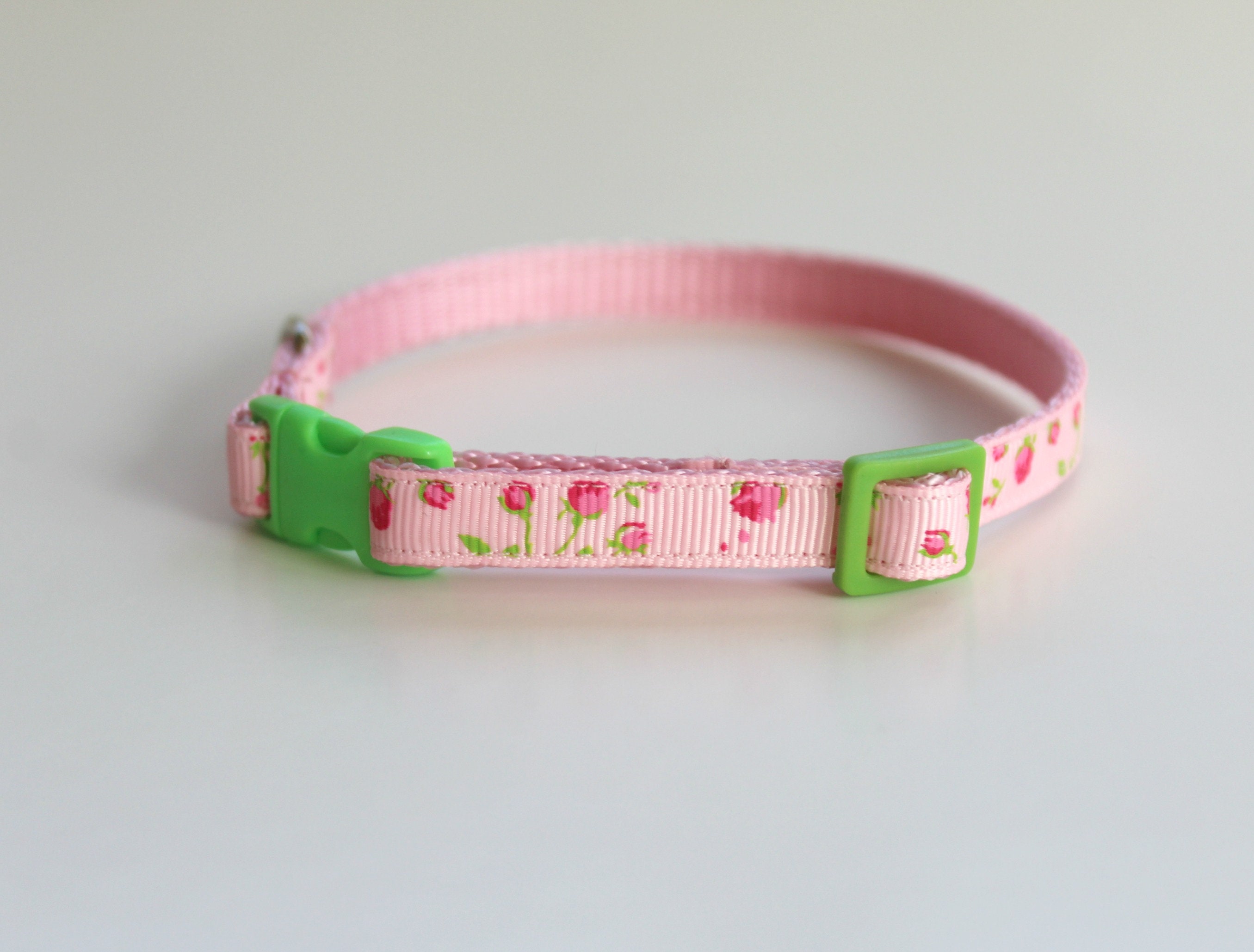Cat Collar Kitten Collar Pink Cat Collar Cute Collarfloral Etsy UK