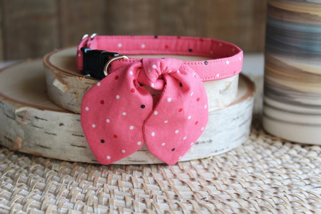 Cat Collar, Cat Collar With Bunny Ear Bowtie, Breakaway Cat Collar
