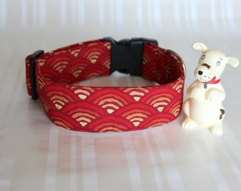 Dog Collar, Red Dog Collar, Trendy Dog Collars, Custom Dog Collar, Summer Dog Collars,Adjustable Dog Collars,Gifts for Pets, Redd Dog Collar