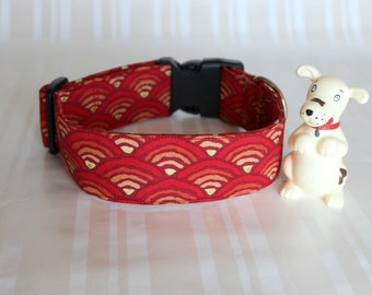 Collar para perro, collar rojo para perro, collares modernos para perros, collar personalizado para perro, collares de verano para perros, collares ajustables para perros, regalos para mascotas, collar rojo para perro