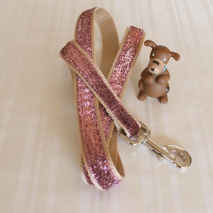 Leiband, roze glitter leiband, 1 &quot;leiband, hond lood, huisdier riemen, aangepaste leiband, kleine leiband, schattige leiband, stof leiband