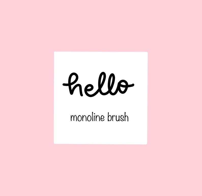 Procreate Brushes Basic Procreate Brush Set Monoline Brush Etsy