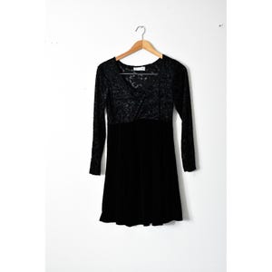 90s Long Black Dress - Etsy