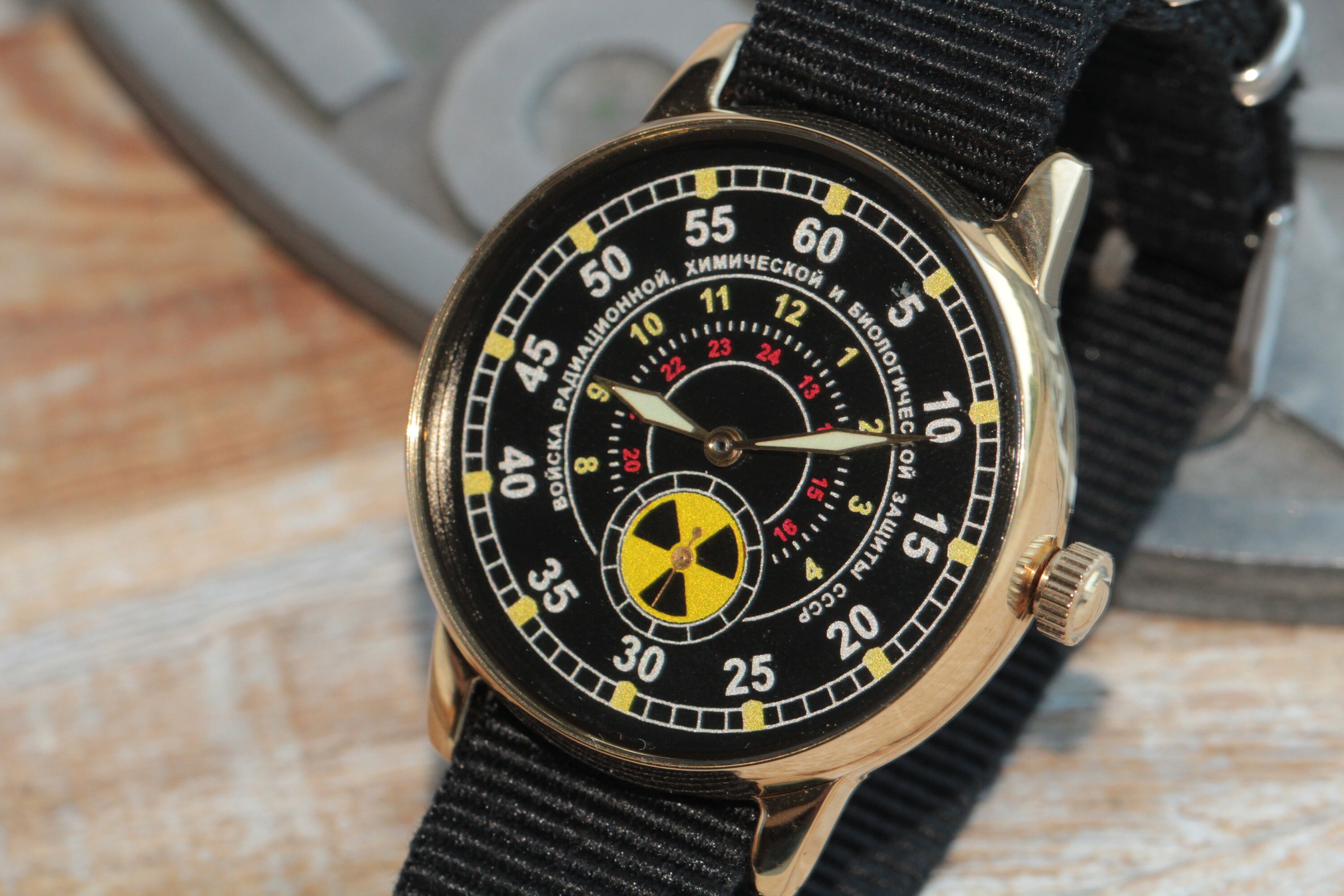 Russian watch Soviet brand POBEDA Radiation Chemical Troops Etsy