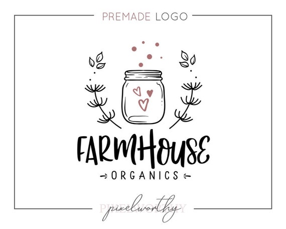 Farmhouse Logo Rustic Logo Design Premade Logo Design Barn Etsy