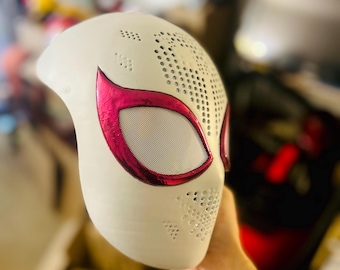 Spidergwen Faceshell Chrome Pink lenses Made to Order