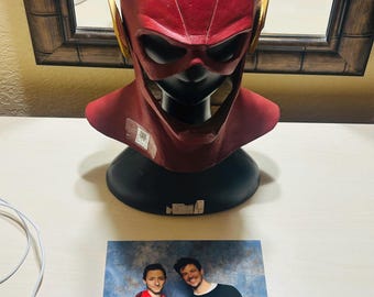 The Flash Cowl signed by Tom Cavanagh, Carlos Valdes and Grant Gustin