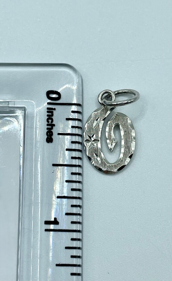 Celestial Vintage Cursive Initial O Sterling Silv… - image 7