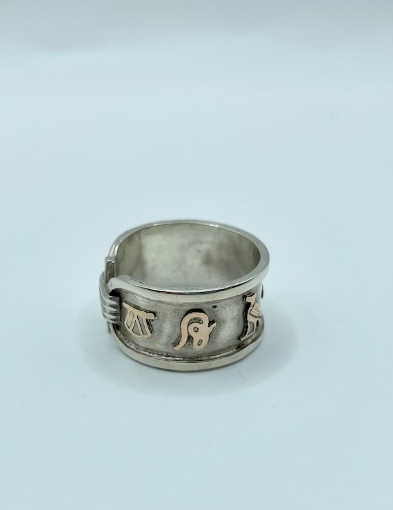 Vintage Sterling Silver 925 and Gold Cartouche Hie