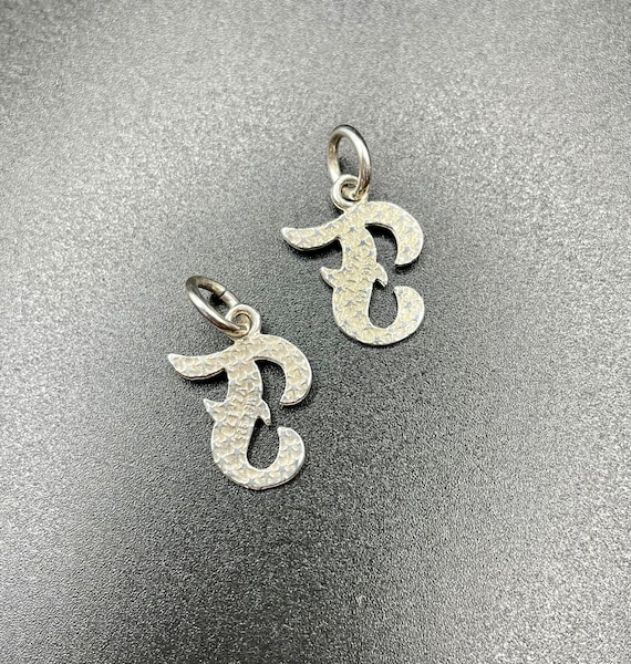 Celestial Vintage Cursive Initial F Sterling Silv… - image 7