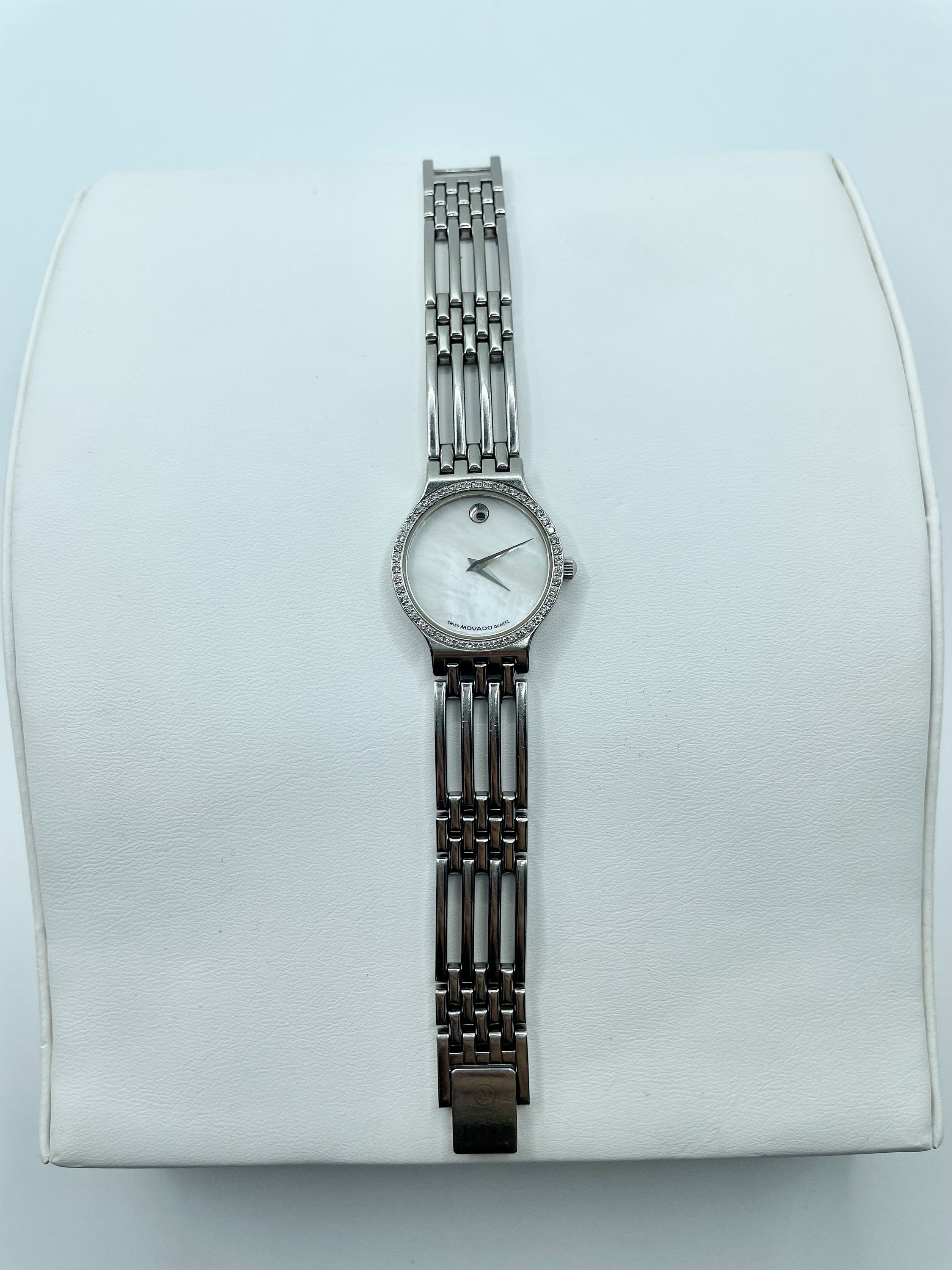 Movado Esperanza ladies watch Vintage retired MOVADO Esperanza Stainless Steel Gold Black Dial Women main image 2