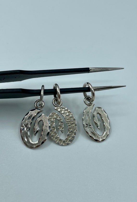 Celestial Vintage Cursive Initial O Sterling Silv… - image 9