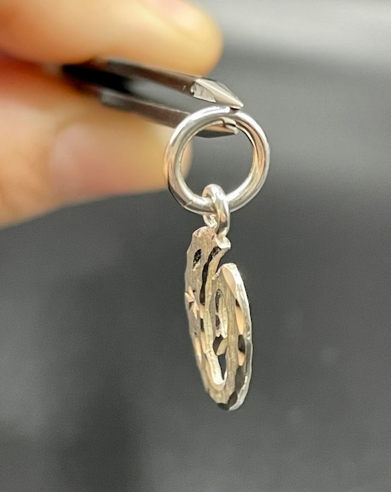 Celestial Vintage Cursive Initial O Sterling Silv… - image 2