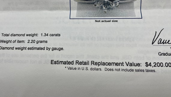 Vintage Apraised 1.34 TCW 14K WG Natural Diamond … - image 10