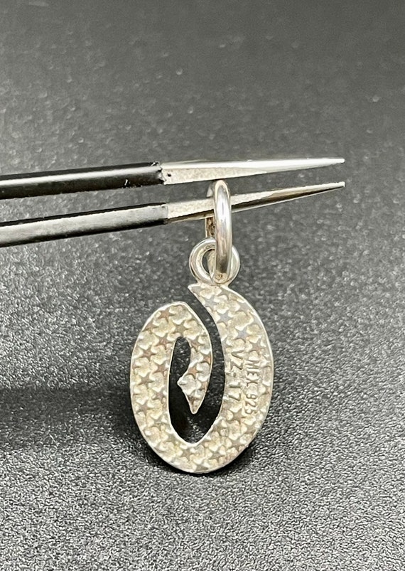 Celestial Vintage Cursive Initial O Sterling Silv… - image 3