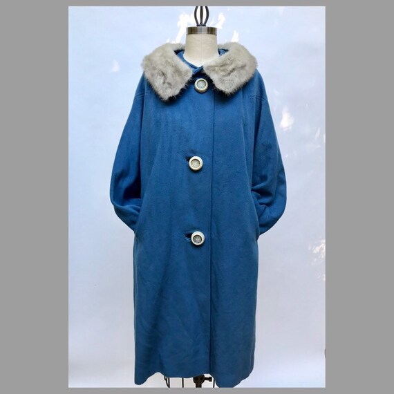 light blue swing coat