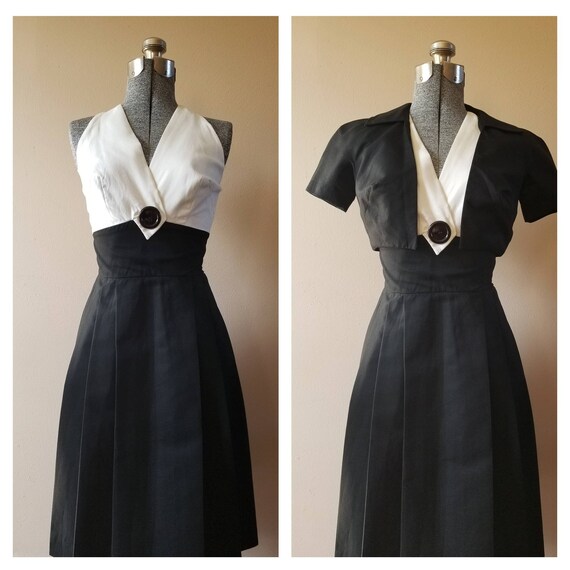 50's Vintage ILGWU Pat Hartley Original 2-piece bl
