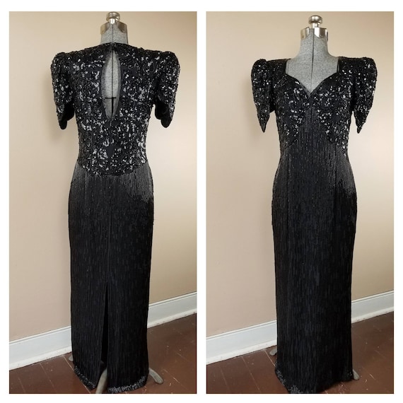 80s black tie dress