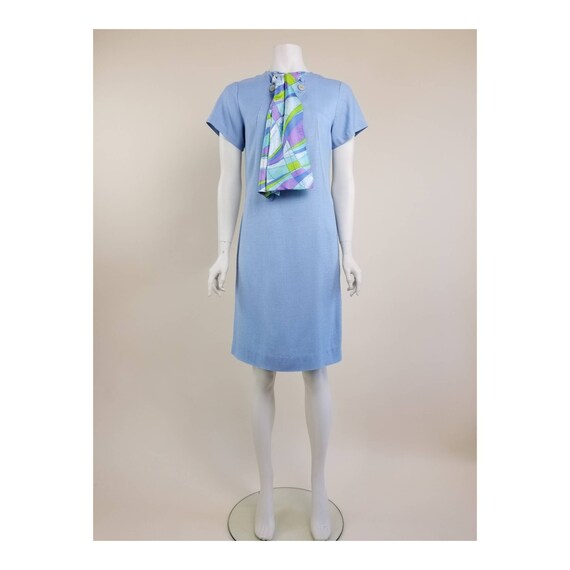 light blue shift dress