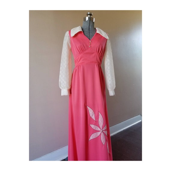 dark pink long sleeve dress