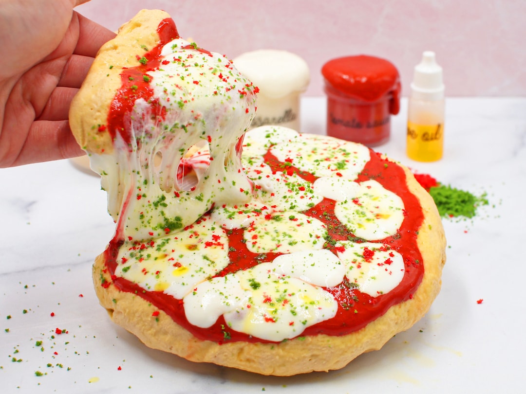 A Slice of Italy, DIY Slime Kit, Cloud Creme Slime, Pizza Scented Slime
