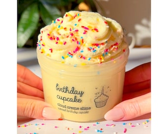 Birthday Cupcake Slime, Butter Slime with Sprinkles, Birthday Gift, Birthday Slime Gift, Therapy Dough, Slime Shops, Slime Fantasies