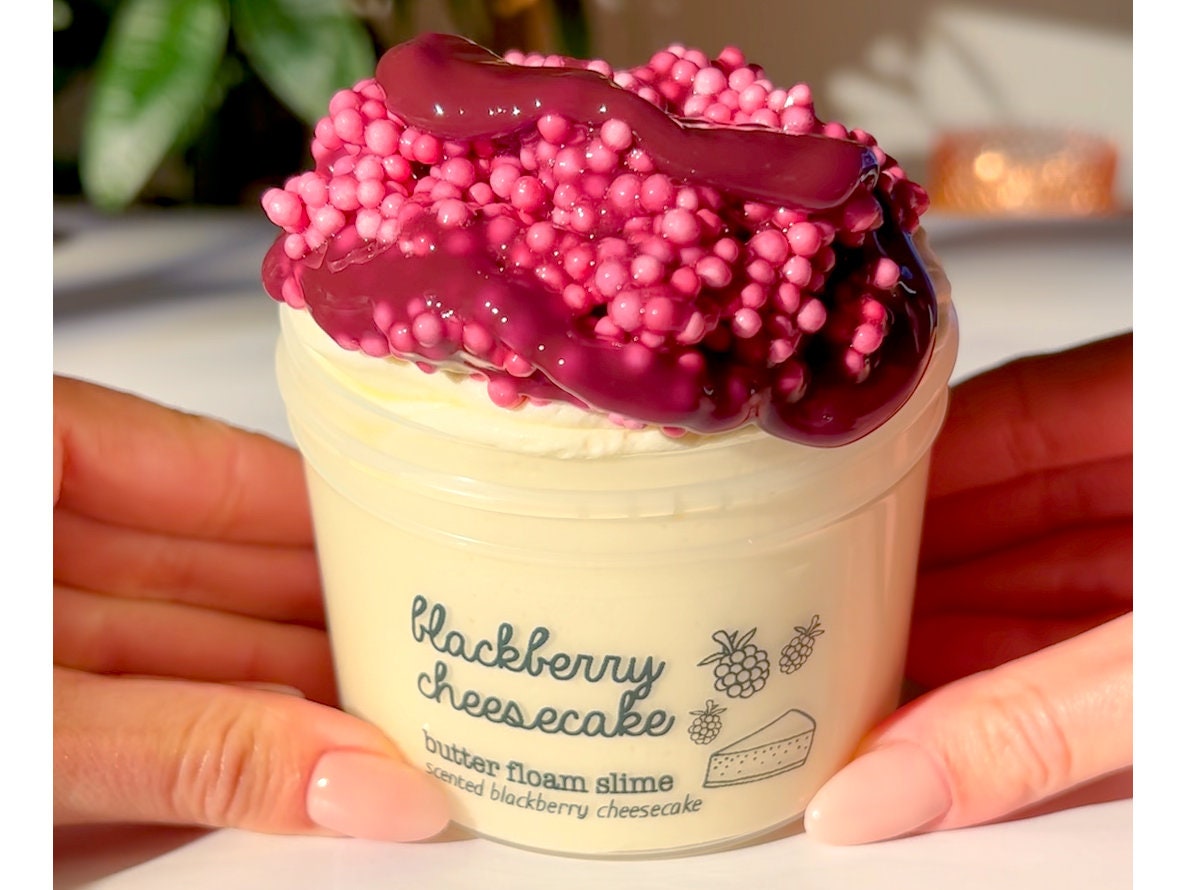 Blackberry Cheesecake, Butter Slime Floam, Slime Berry Cheesecake, Slime Shops, Slime Fantasies