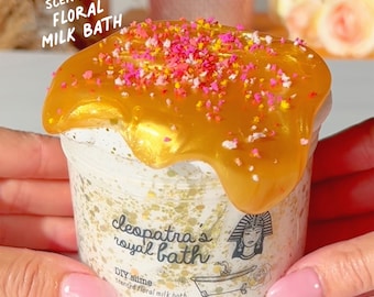 Cleopatra's Royal Milk Bath, DIY Slime, Butter Slime, Gold Slime, Floral Scented Slime, Cleopatra Gift, Unique Slime Shops, Slime Fantasies