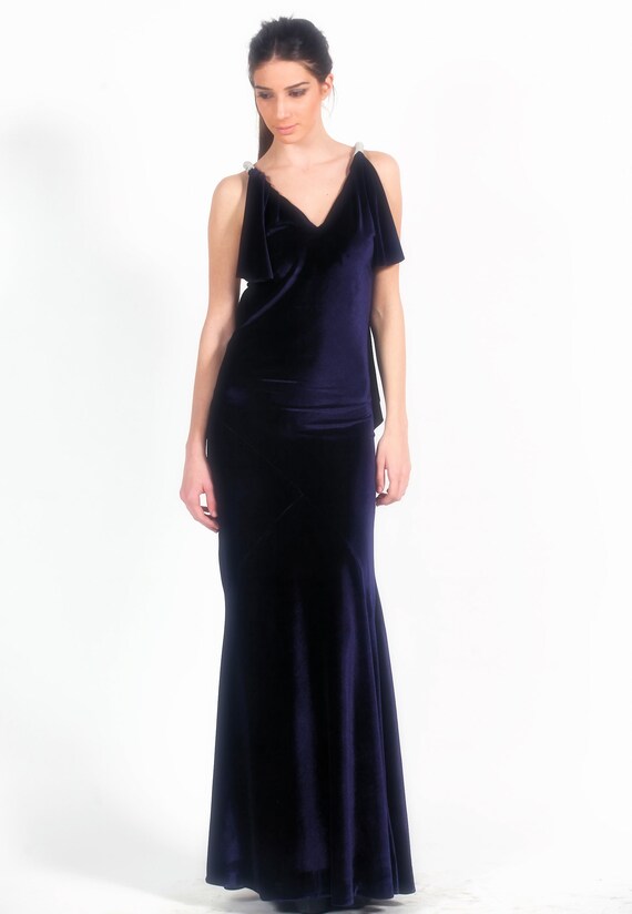 velvet maxi dress designs