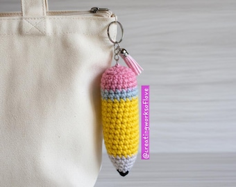 Crochet pencil Keychain pattern