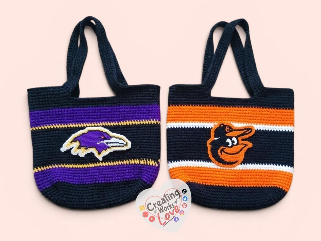 Baltimore Inspired Sports Tote Bag Pattern - Etsy