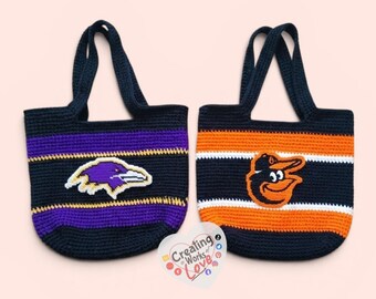 Baltimore inspired Sports Tote Bag Pattern