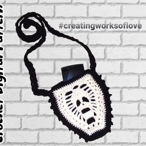 Crochet Skull Bag Pattern,Halloween, bag