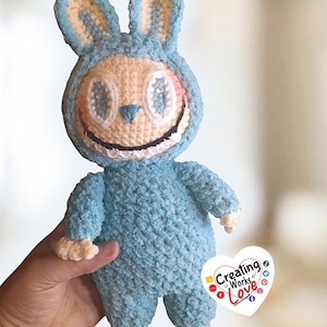 Crochet labubu plush toy, Crochet labubu