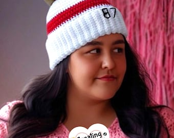 Crochet Chiefs Hat Pattern: Taylor Swift Inspired, Adult/Teen & Child Sizes (PDF Pattern)