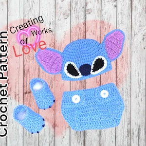 Crochet Lilo and Stitch Baby Set pattern