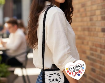 Crochet Skull Bag Pattern,Halloween, bag