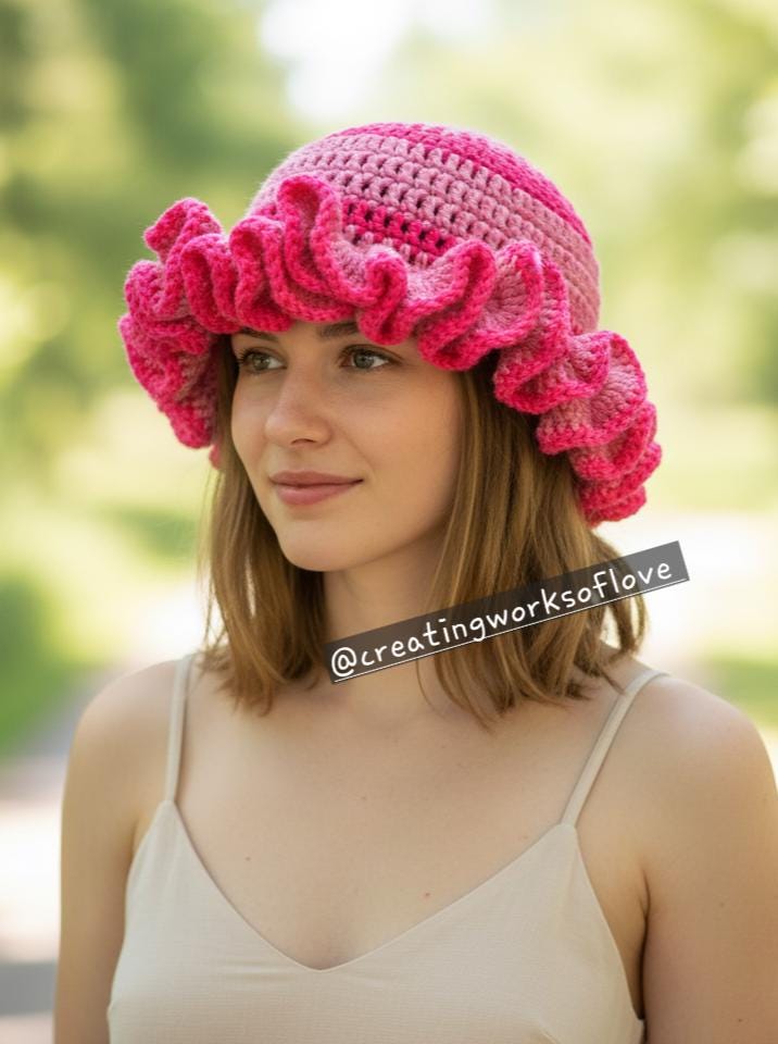 Crochet Ruffle Hat - Etsy