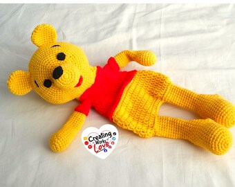Crochet Pooh Bear inspired Ragdoll Pattern