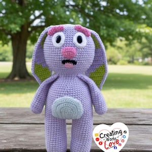 Crochet Floppy Bunny Amigurumi Pattern, Bluey, Bingo